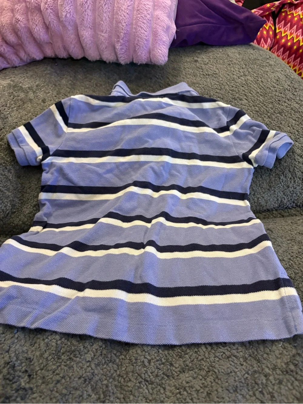 Polo by Ralph Lauren Boys Lavender Navy White Striped Polo